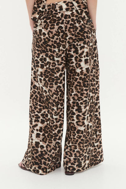 3 Colors! AJ Dessie Belted Relaxed Linen-Cotton Pants