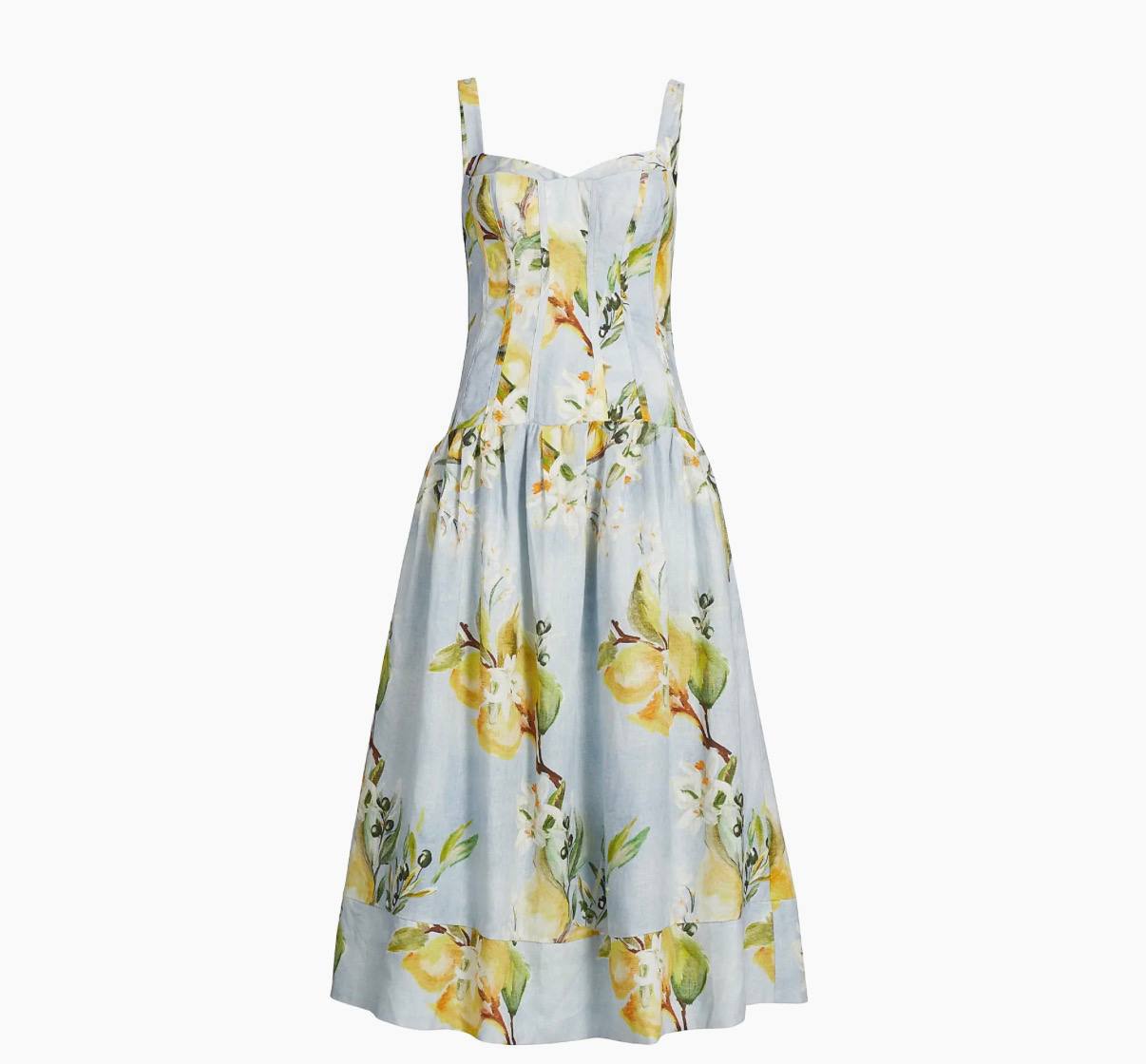 NC Makenna Drop Waist Corset Midi Dress