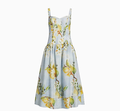 NC Makenna Drop Waist Corset Midi Dress