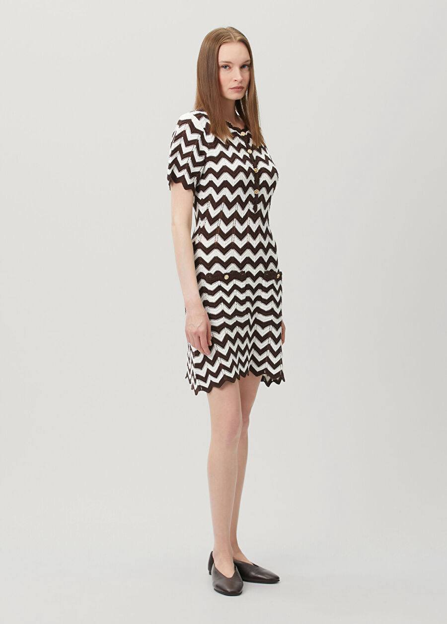MJ Zigzag Crochet Mini Dress