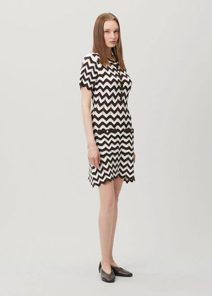 MJ Zigzag Crochet Mini Dress