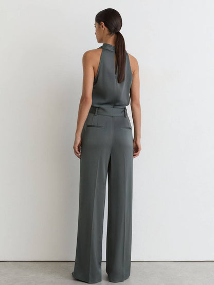 RS Erica Satin Cowl-Neck Wide-Leg Jumpsuit