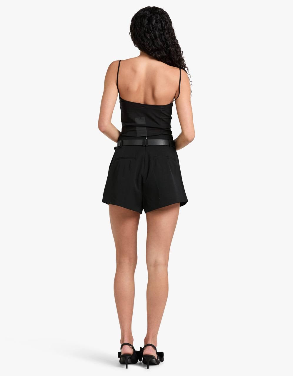 SA Paperbag Waist Wool-blend Shorts