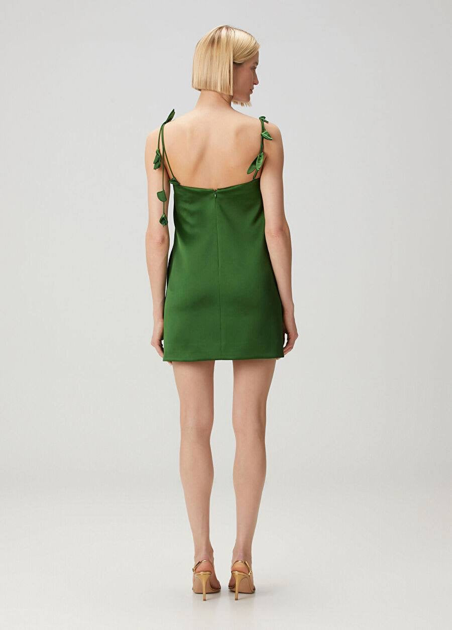 3 Colors! SP Satin Flower Mini Dress