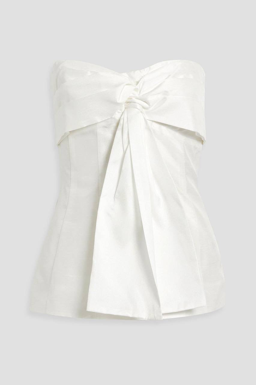 NC Strapless Draped Shantung Top