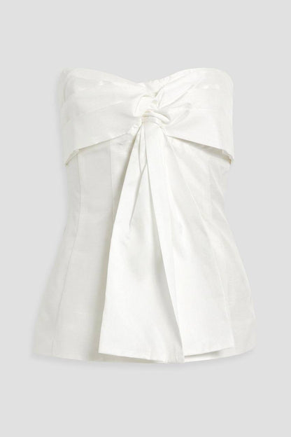 NC Strapless Draped Shantung Top