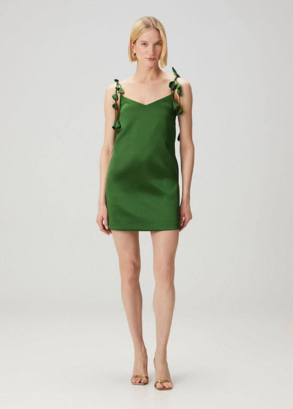 3 Colors! SP Satin Flower Mini Dress