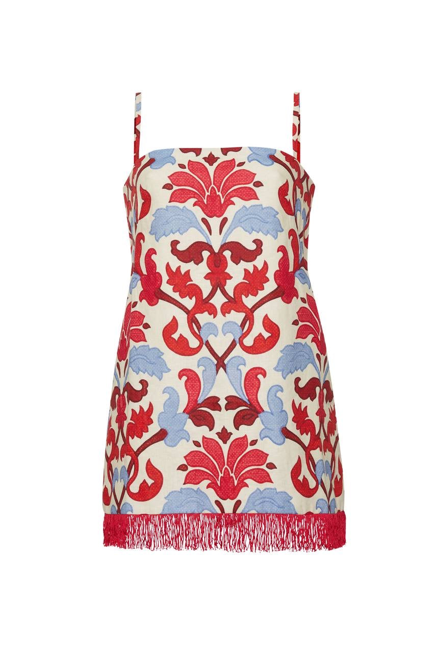 CC Valencia Linen Shift Mini Dress