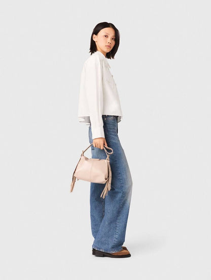 MJ Cineuli Jewel Bow Cropped Long Sleeve Shirt