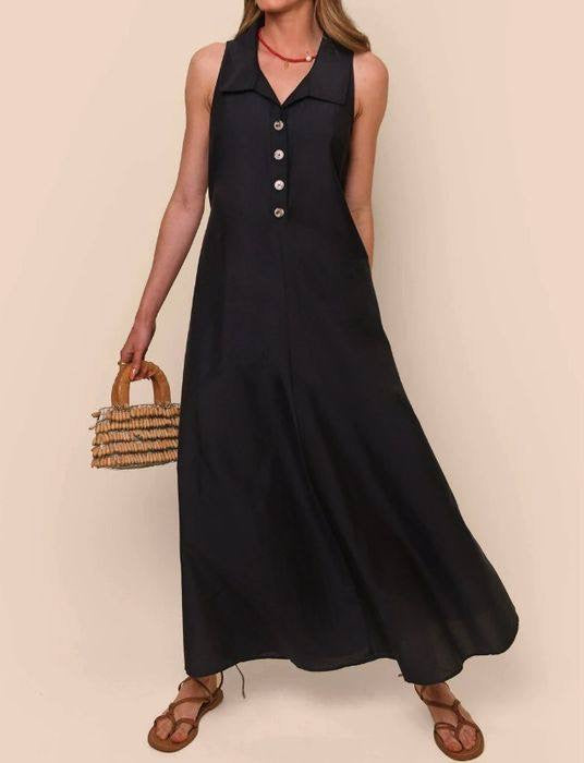 RX Lois Cotton-Silk Midi Dress