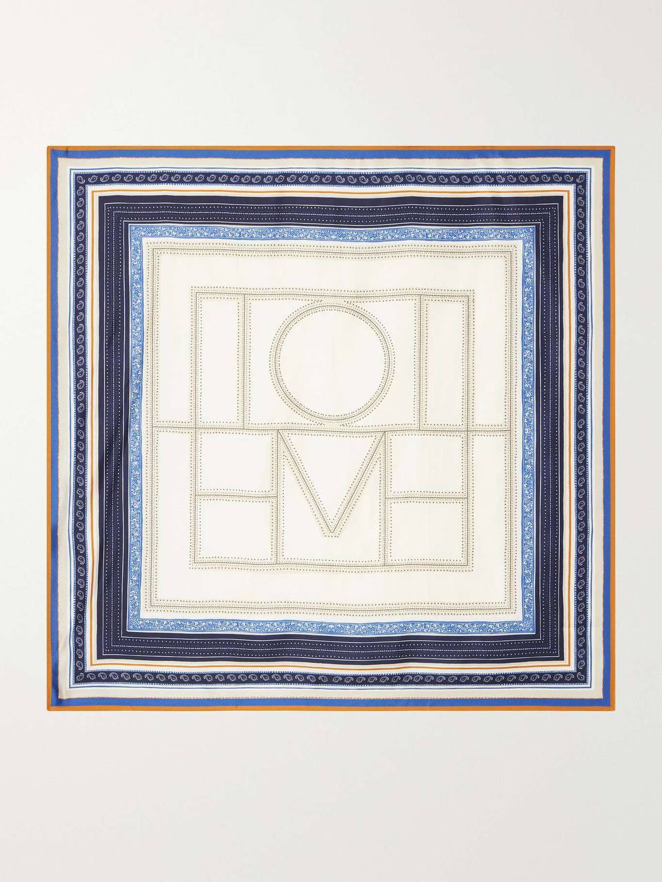 TOT Collector Scarf In Ecru Navy - Image 10