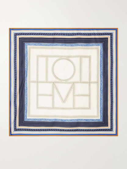 TOT Collector Scarf In Ecru Navy - Image 10