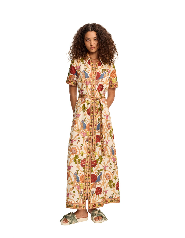 ALM Nissa Linen Midi Shirtdress
