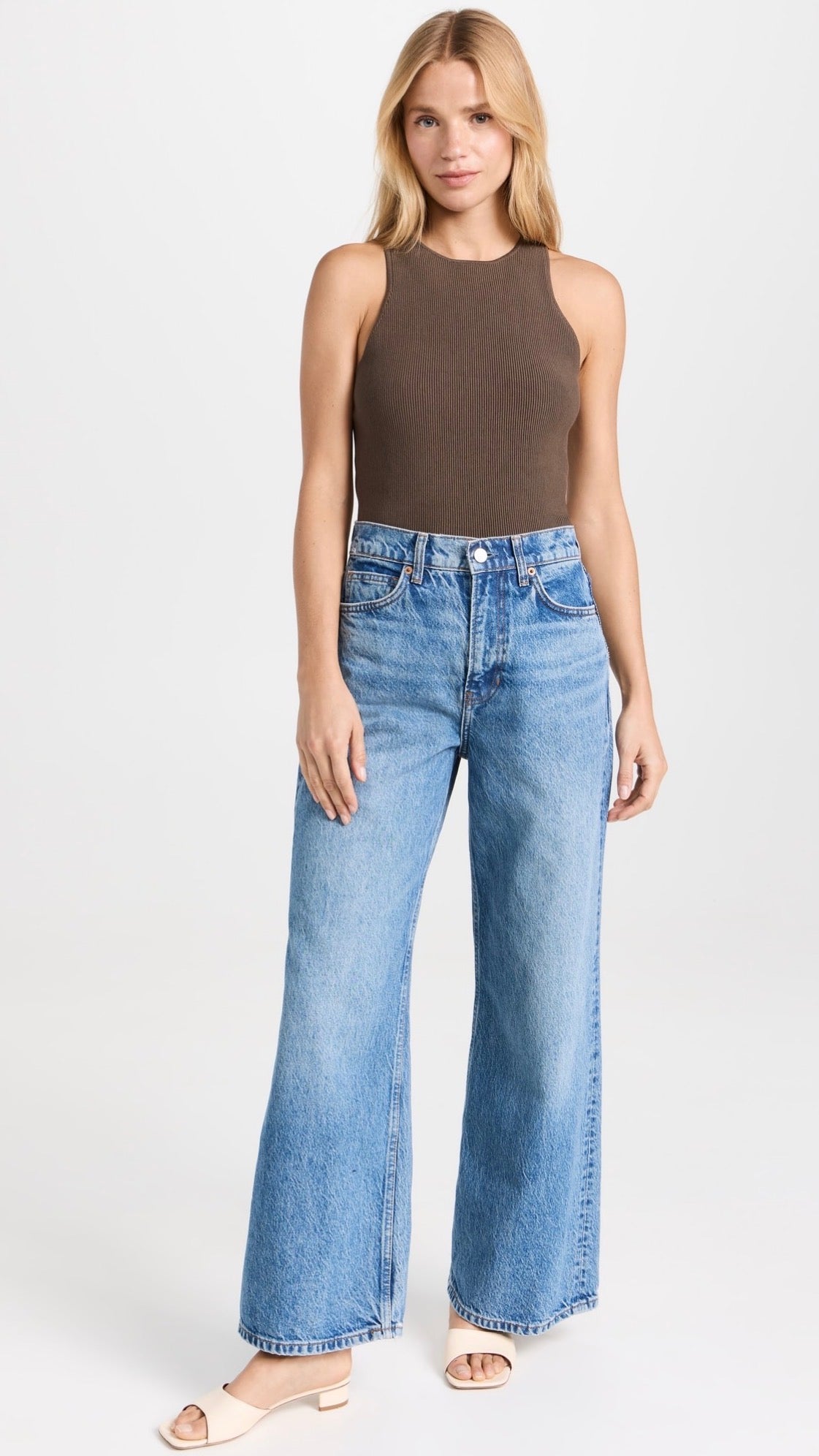 Ref Hudson Cotton Ribbed Sweater Tank Top