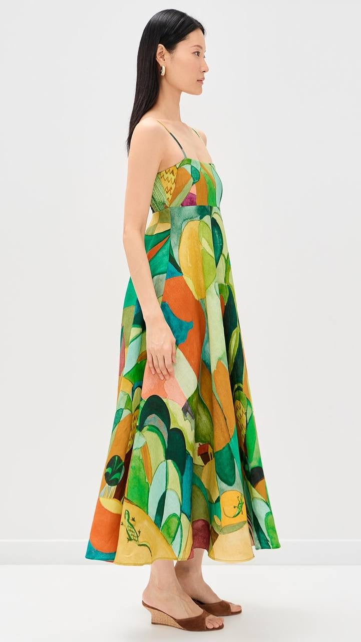 ALM Mokshini Linen Sundress Midi Dress