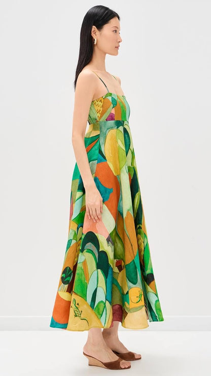 ALM Mokshini Linen Sundress Midi Dress
