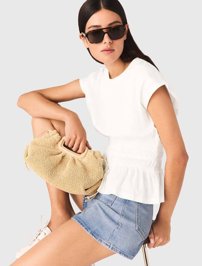 MJ Fitted Pleated T-Shirt