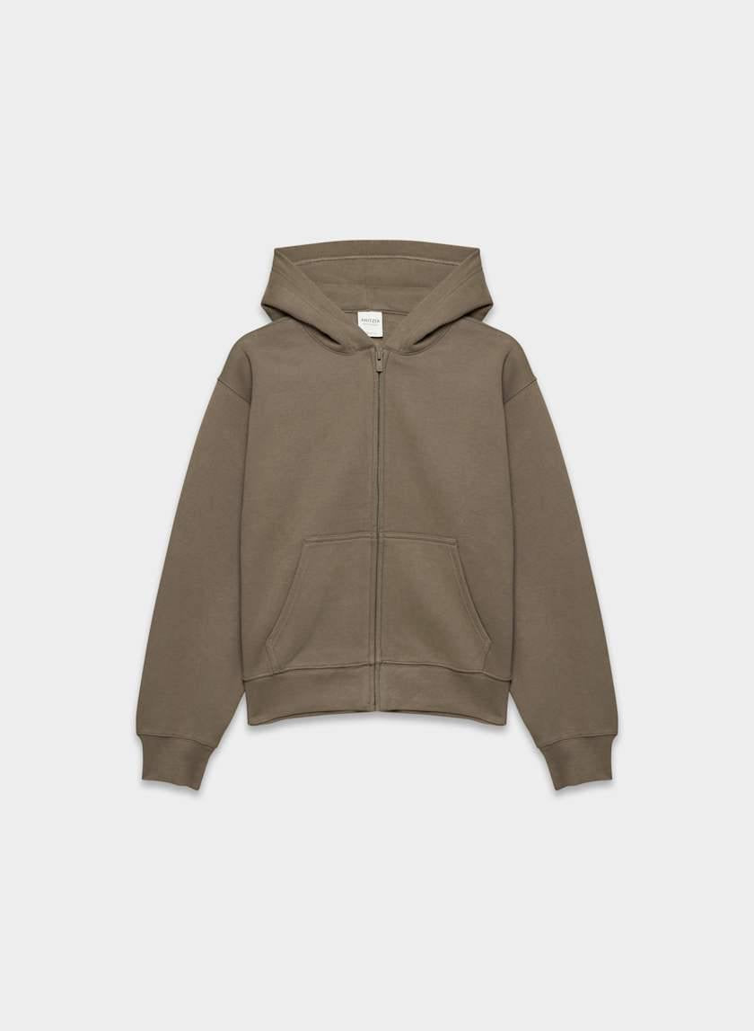 8 Colors! ARZ Cozy Sweatfleece Perfect Zip Cotton-blend Hoodie Jacket