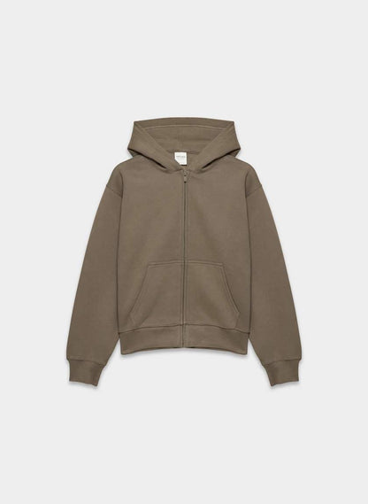 8 Colors! ARZ Cozy Sweatfleece Perfect Zip Cotton-blend Hoodie Jacket