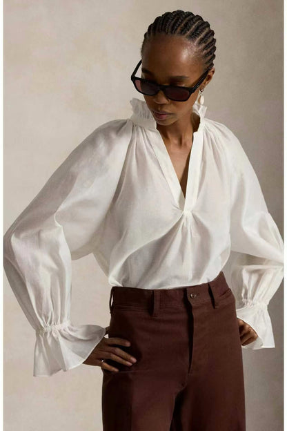 3 Colors! RL Cotton-Silk Organdy Shirt