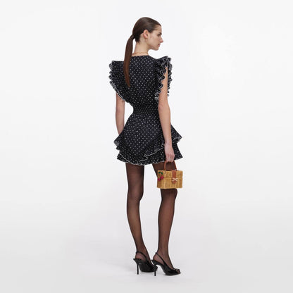 SP Black Polka Dot Frill Mini Dress