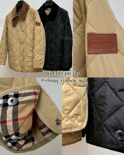 BBR Corduroy Collar Quilted Shell Jacket