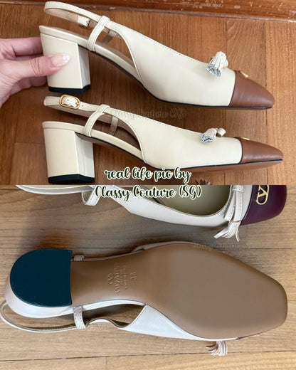 VL Kidskin Contrast Slingback Pump 60mm Heel Shoes