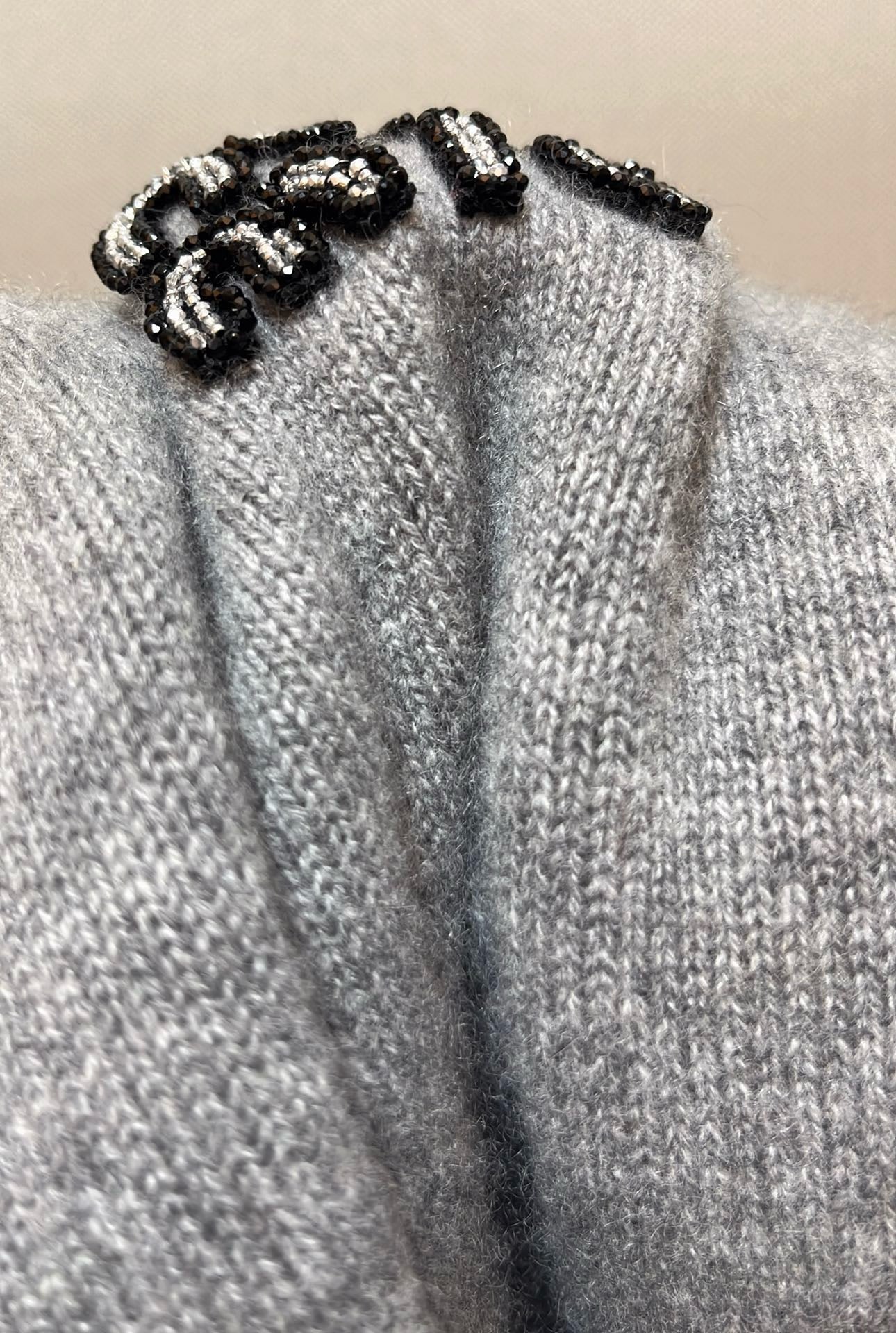 MM Grey Knit Cashmere Sweater