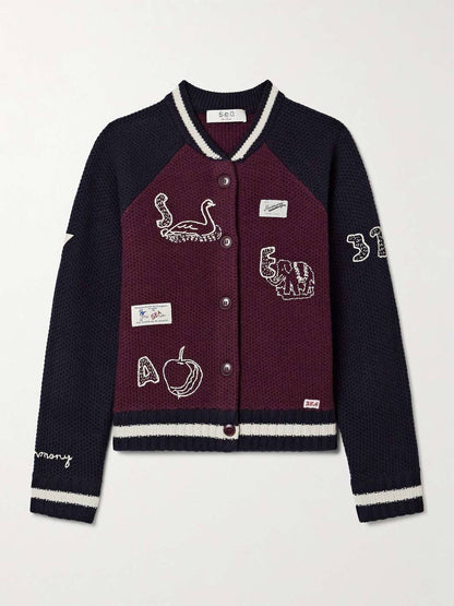 SE Archer Varsity Knit Cardigan