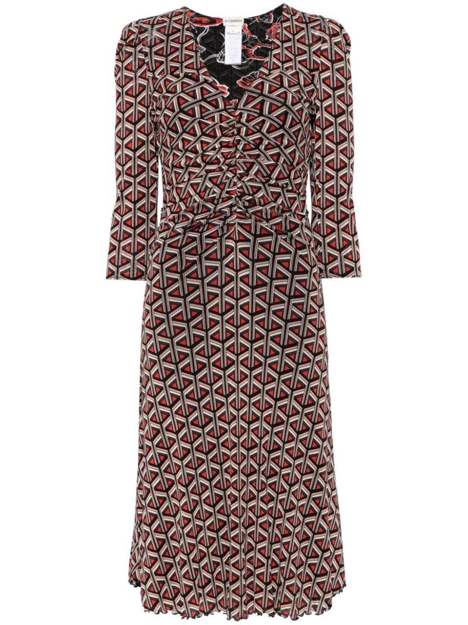 DVF Ivan Reversible Mesh Midi Dress