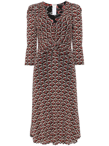 DVF Ivan Reversible Mesh Midi Dress