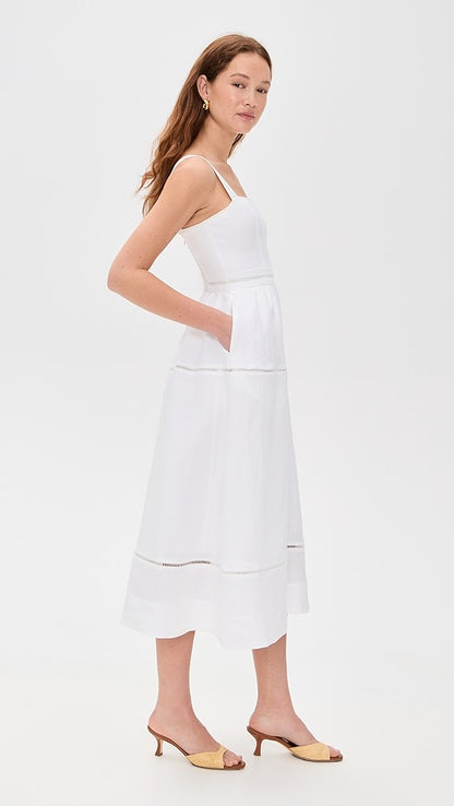 Ref Everett Linen Midi Dress