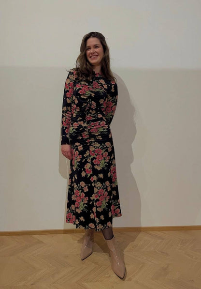 SE Cornelia Long Sleeve Midi Dress