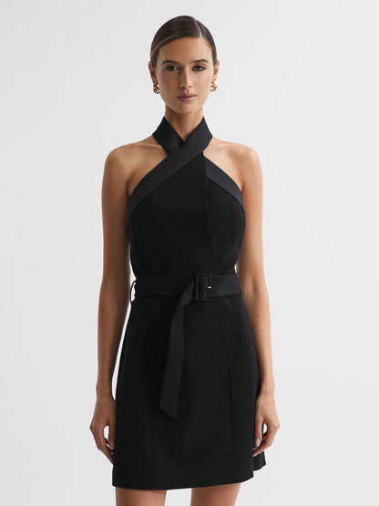 RS Alexis Fitted Halter Neck Mini Dress