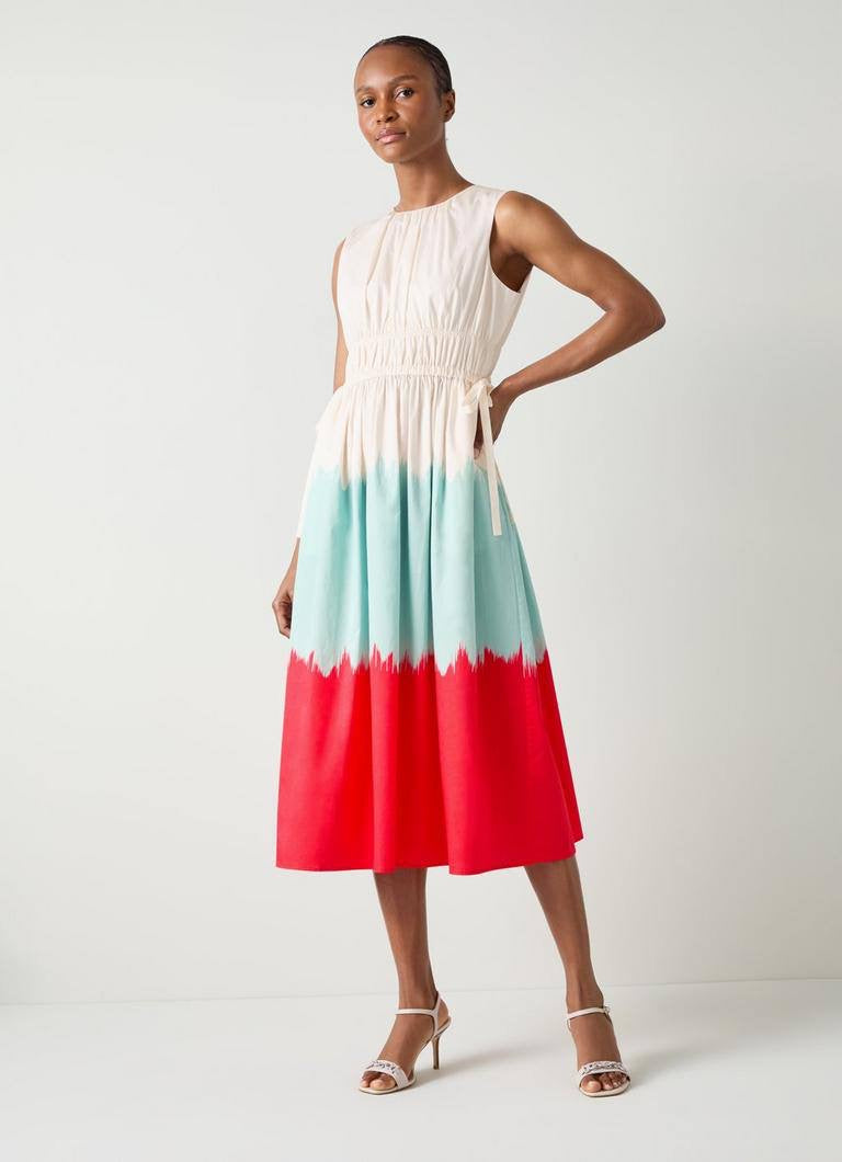 LKB Viola Dip-Dye Organic Cotton Midi Dress