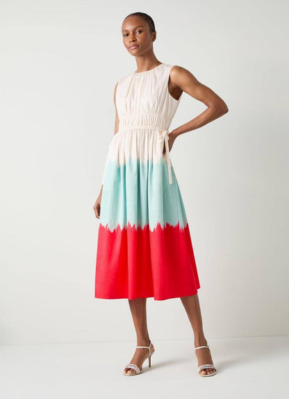 LKB Viola Dip-Dye Organic Cotton Midi Dress