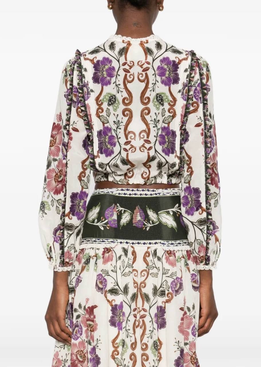 FR Rococo Flowers Midi Skirt