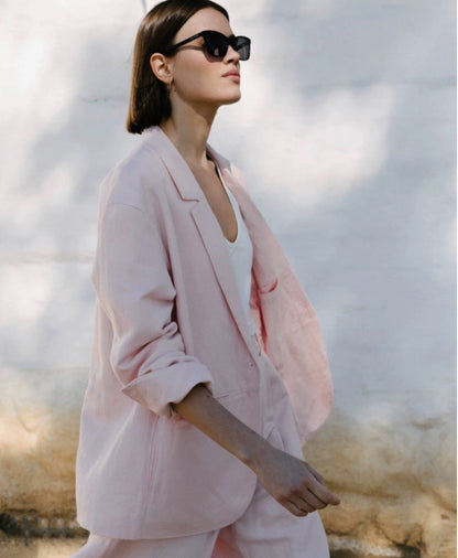 7 Colors! AA Oversized Cotton-Linen Blazer Jacket