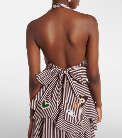 ALM Sirocco Embroidered Halter Top | Skirt