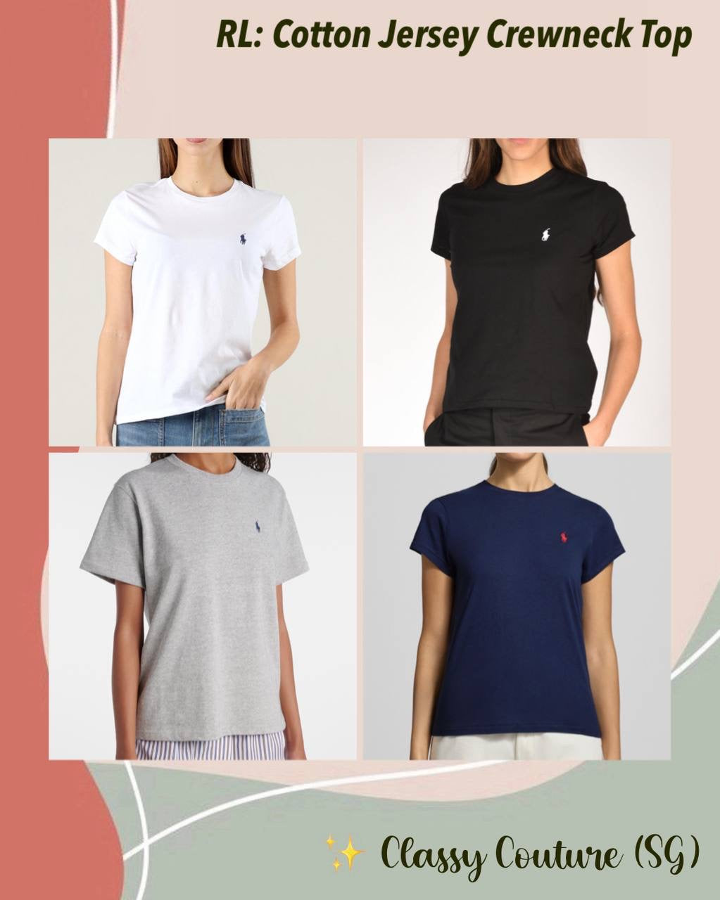 RL Cotton Jersey Crewneck Tee T-Shirt
