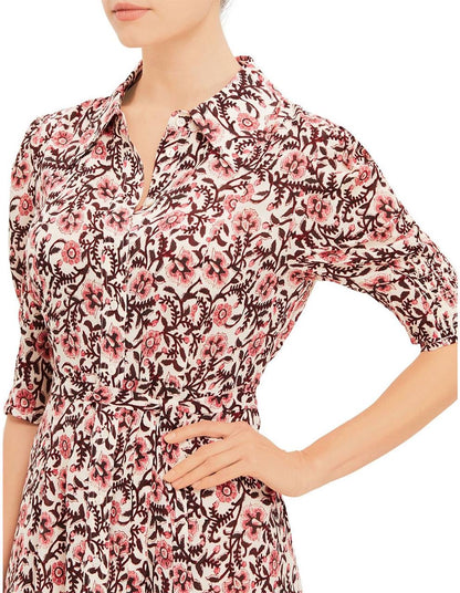 RX Bloom Viscose Midi Shirtdress