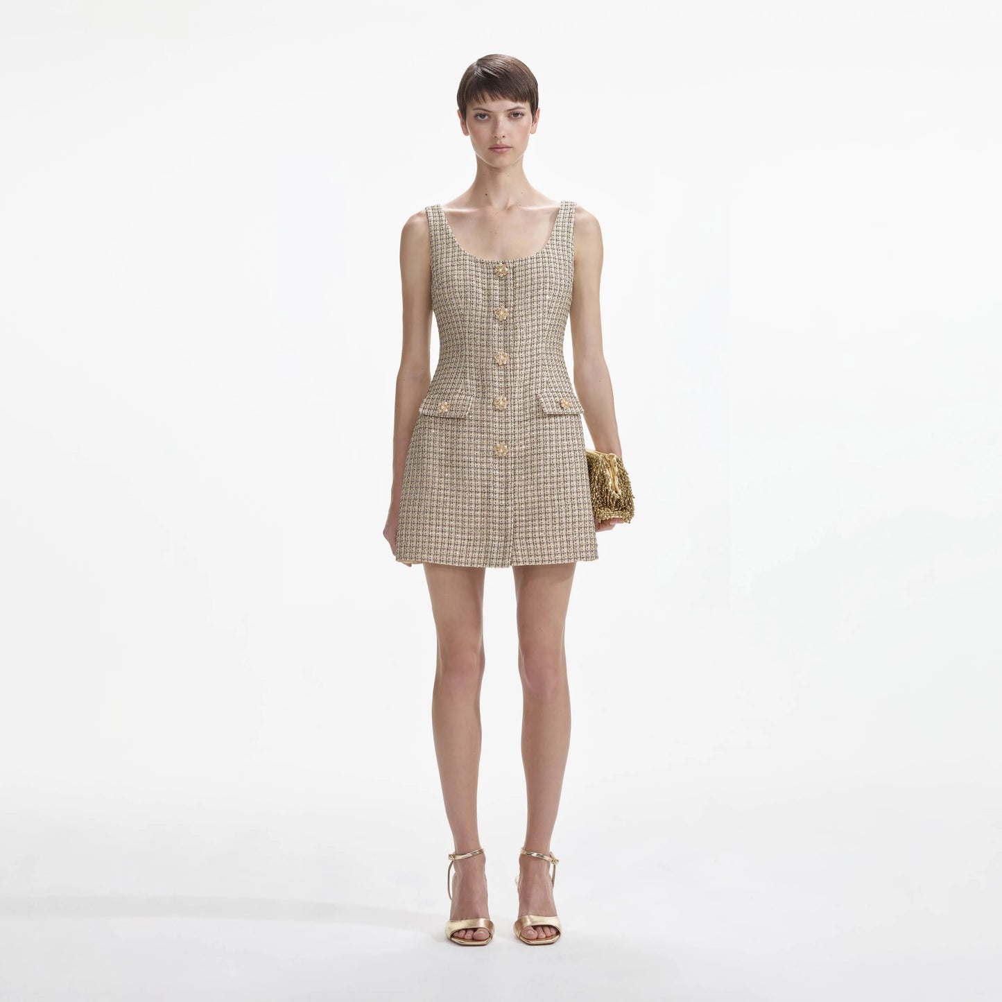 SP Gold Boucle Mini Dress