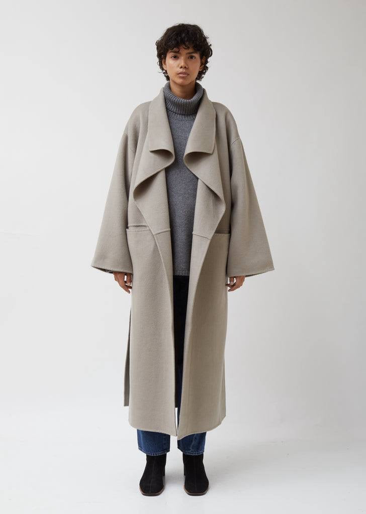 4 Colors! TOT Annecy Signature Wool-Cashmere Coat in Black | Grey | Two-tone Camel | Charcoal