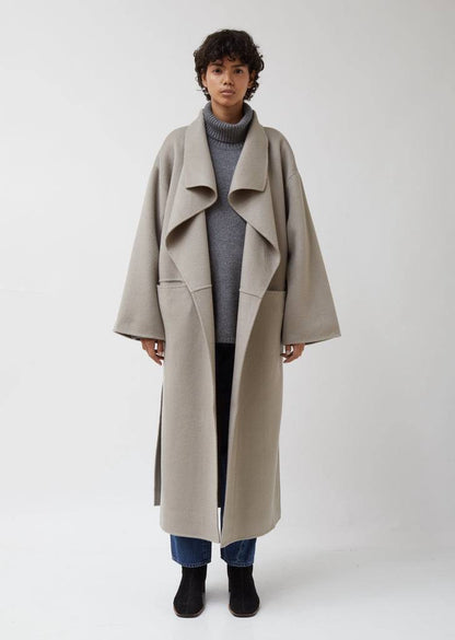 4 Colors! TOT Annecy Signature Wool-Cashmere Coat in Black | Grey | Two-tone Camel | Charcoal