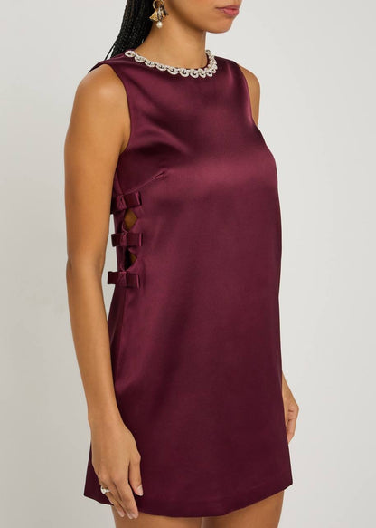 SP Cut-out Mini Dress in Satin