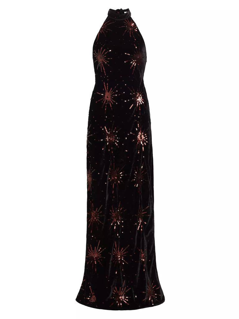 RX Pearl Velvet Midi Dress