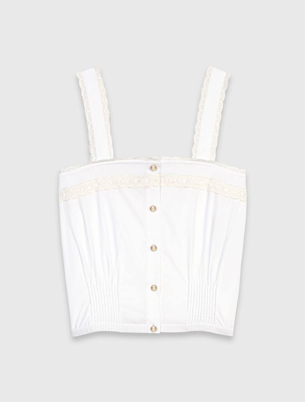 MJ Crop Top With Lace Trim