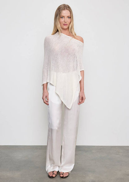 EC: Linen Open Knit Poncho