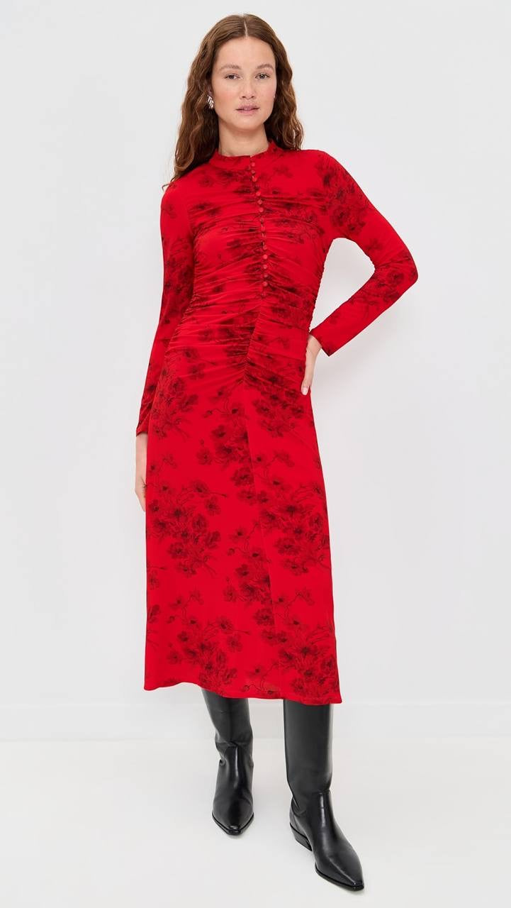 SE Cornelia Long Sleeve Midi Dress