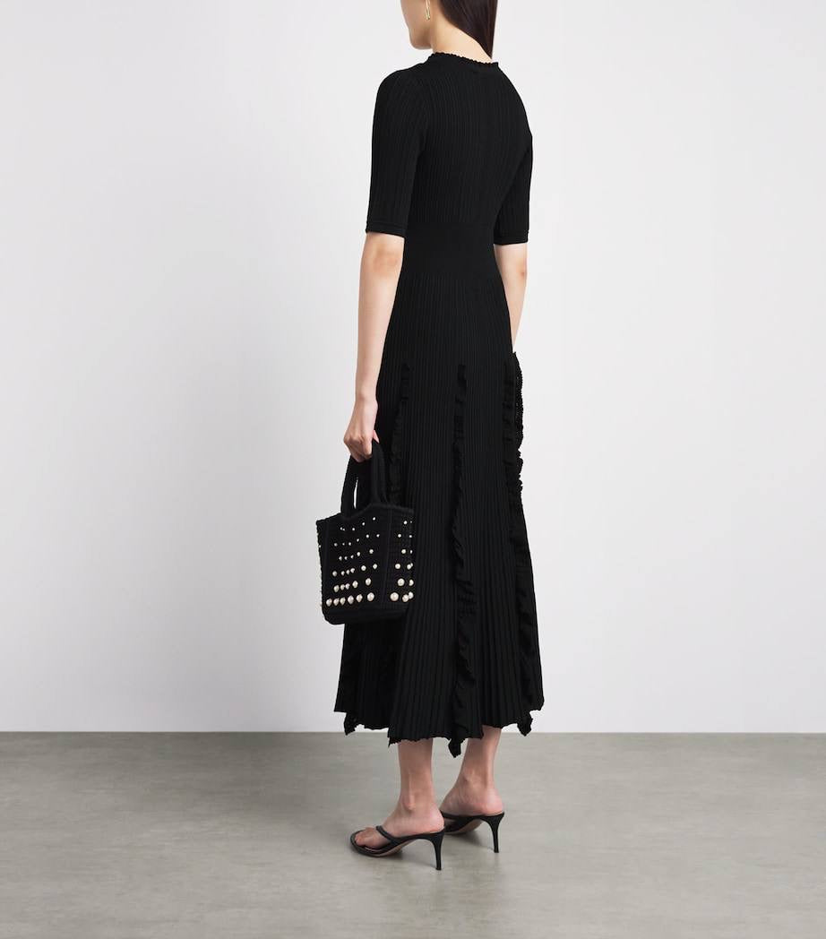 SD Knitted Ruffled Maxi Dress